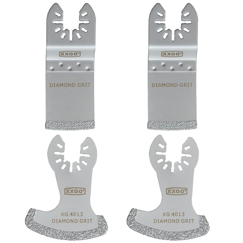 XXGO 4 Pcs Diamond Oscillating Multi Tool Blades for Removing Grit Grout XG4202S - Image 1